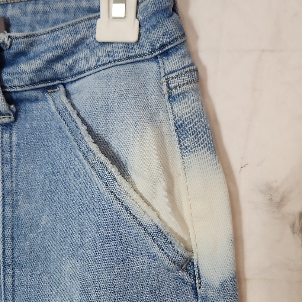 Just Usa Wide Leg Patch Pockets  Light Wash Jeans - Picture 4 of 11